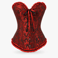 Luna Rune 32 Ruffle-Hem Boned Lace-Up Corset