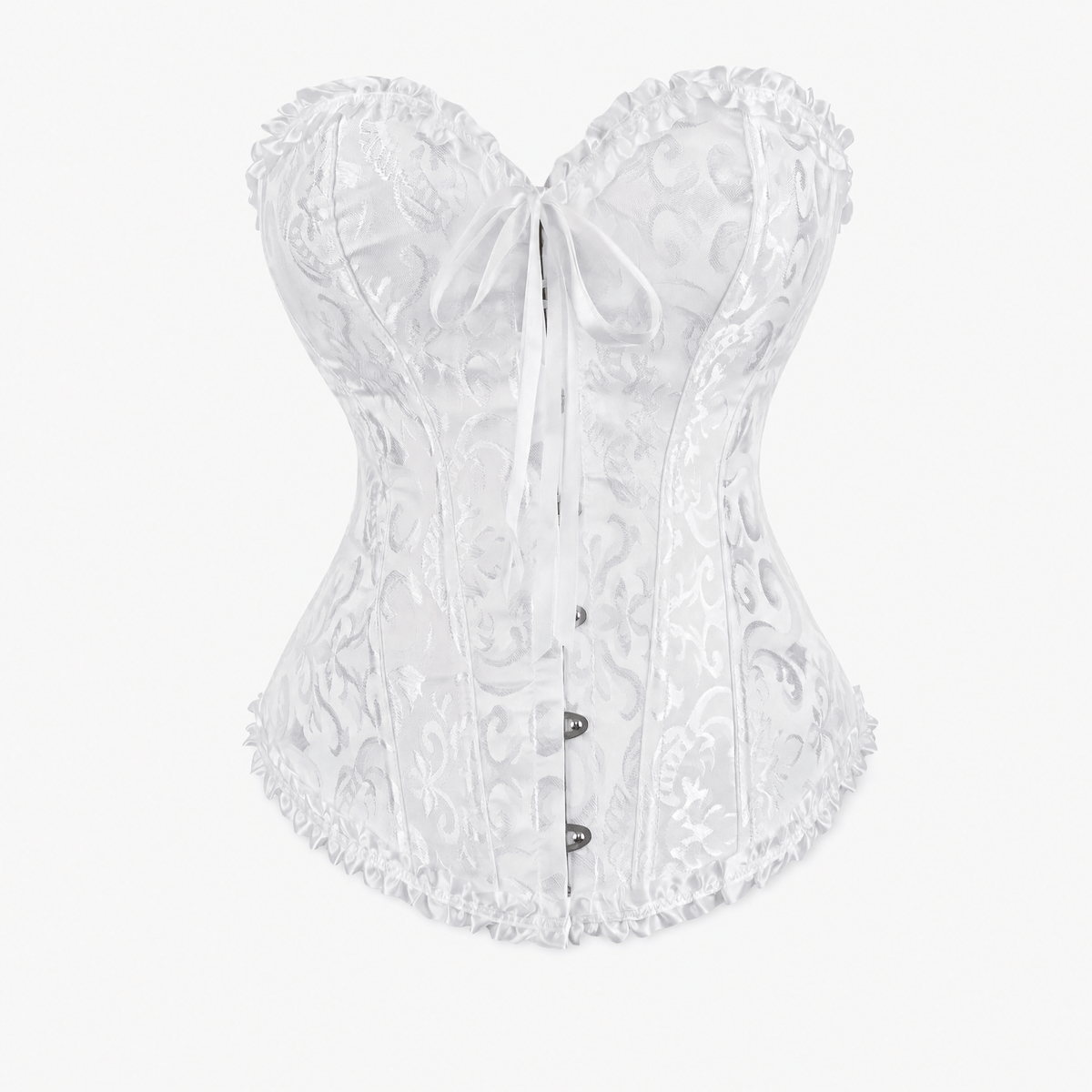 Luna Rune 32 Ruffle-Trim Hook-Eye Bridal Corset
