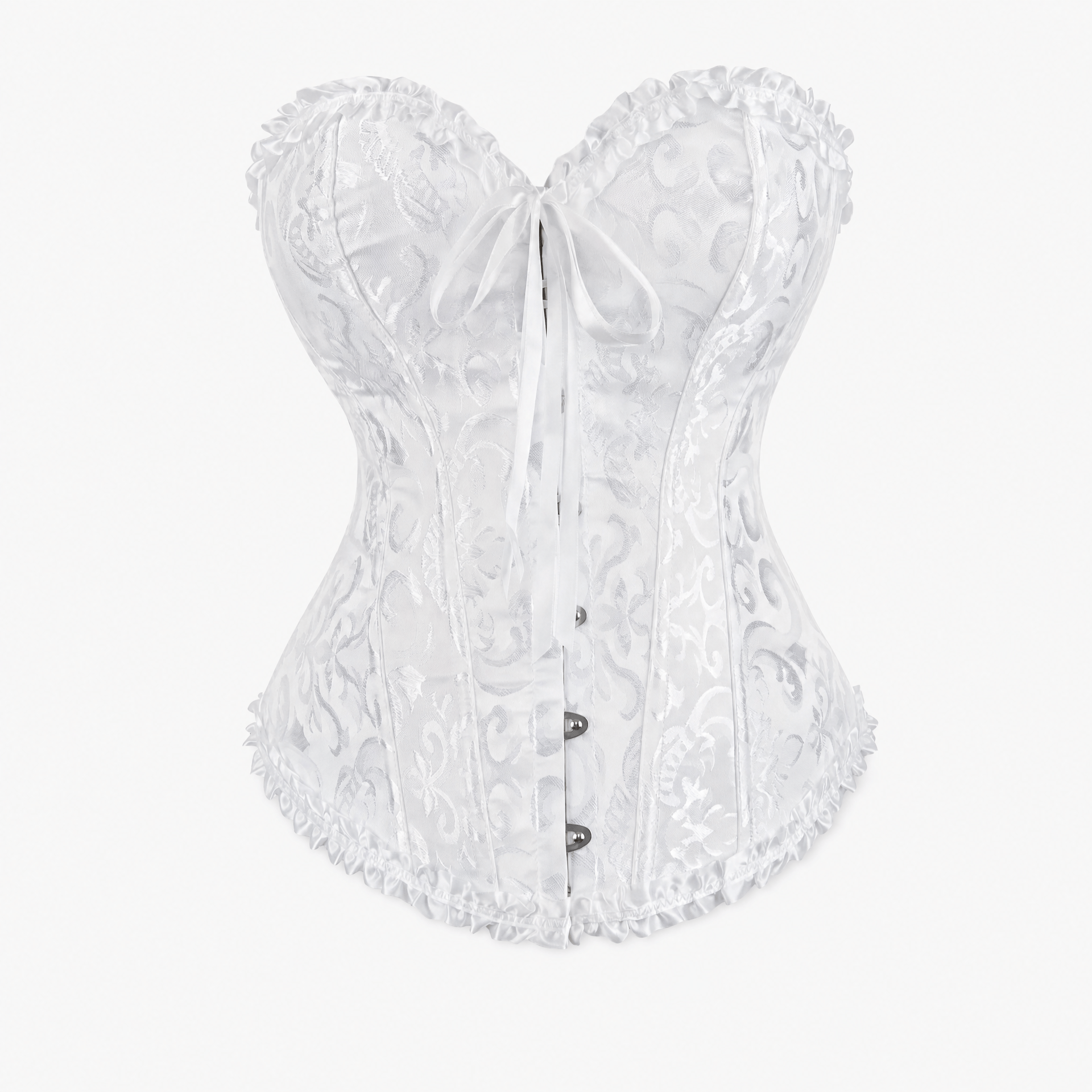 Luna Rune 32 Ruffle-Trim Hook-Eye Bridal Corset