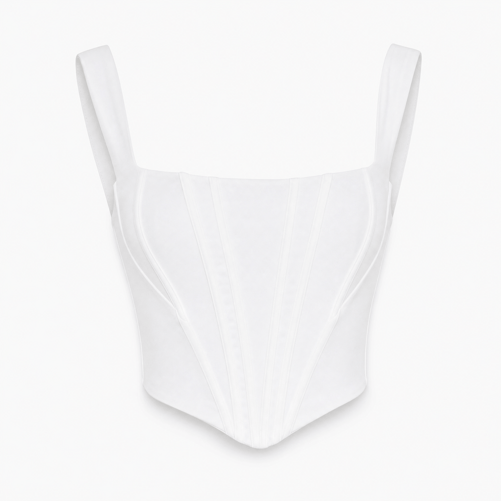 Luna Rune 34 Strappy Boned Square-Neck Corset