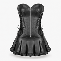 Luna Rune 34 Zip-Front Pleated Corset Dress