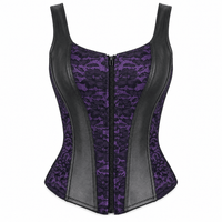 Luna Rune 34 Zipped-Front Strapped Boned Corset