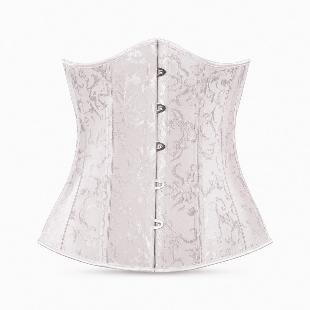 Luna Rune Beige / S Boned Front-Busk Hook-Eye Corset