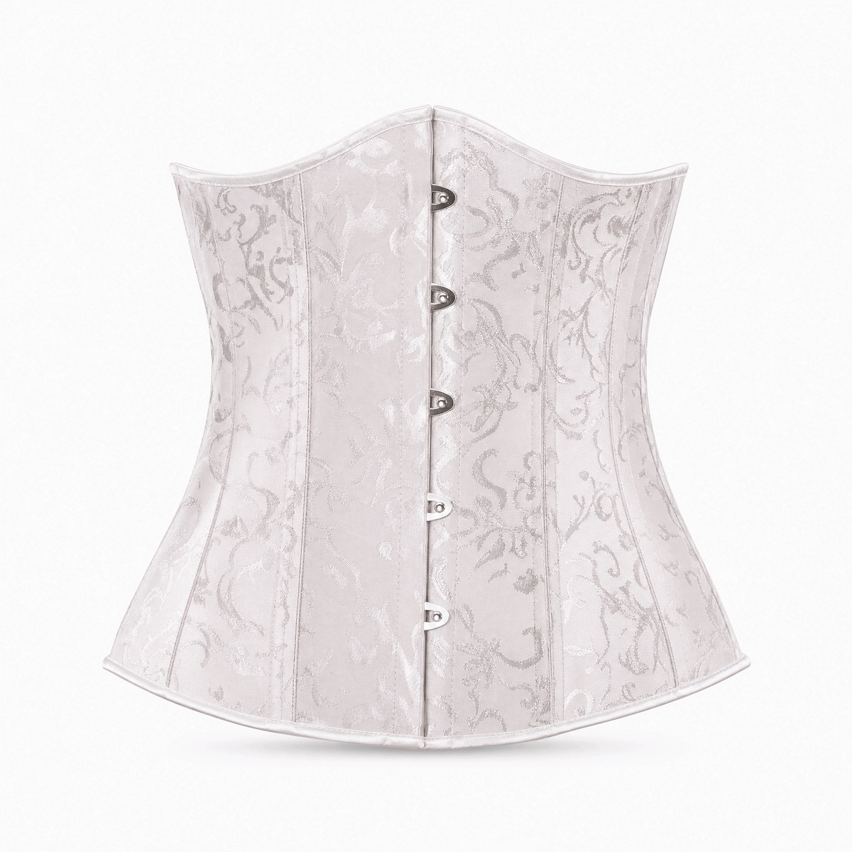 Luna Rune Beige / S Boned Front-Busk Hook-Eye Corset