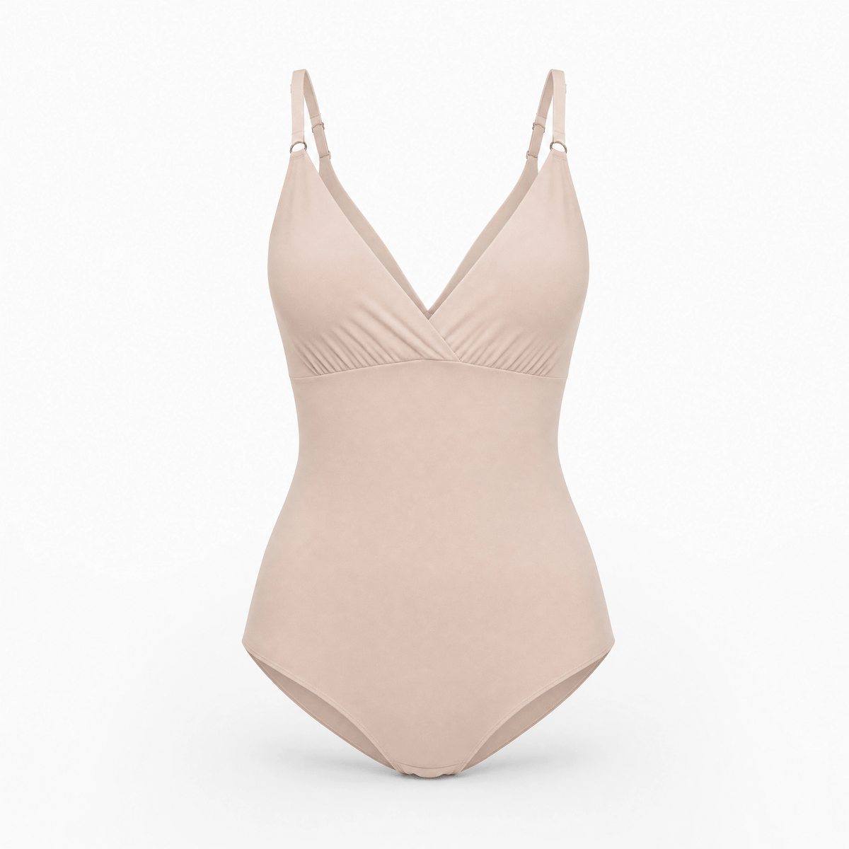 Luna Rune Beige / S High-Waist V-Neck Shaping Bodysuit