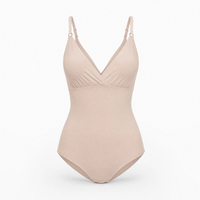 Luna Rune Beige / S High-Waist V-Neck Shaping Bodysuit