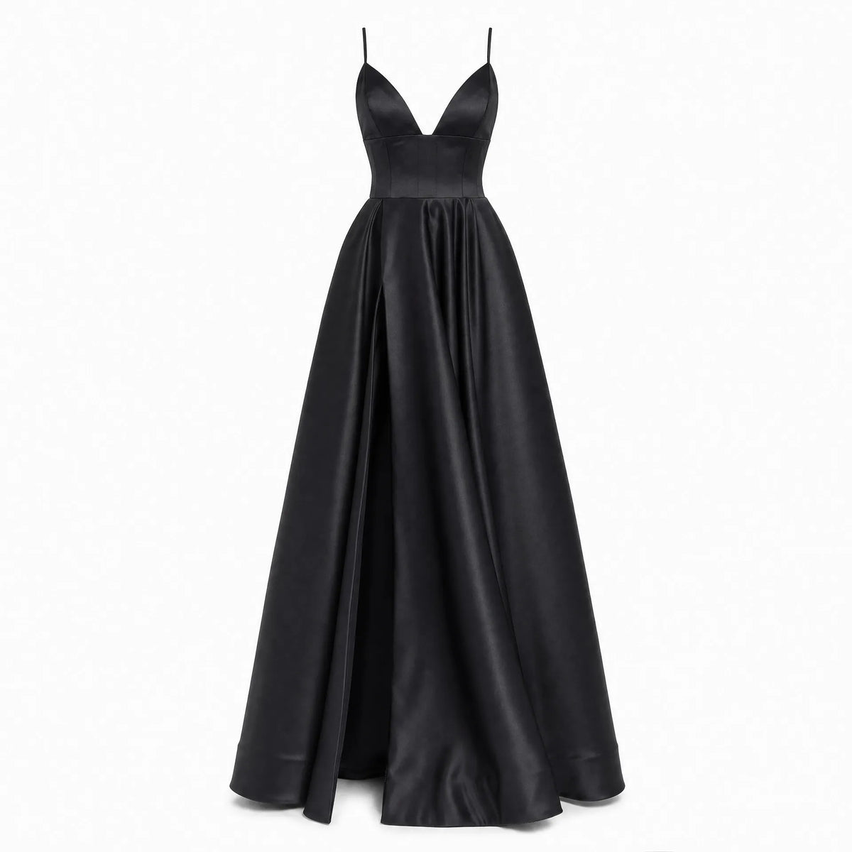 Luna Rune Black / 32 Boned Ruched Wedding Corset Dress