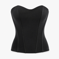 Luna Rune Black / S Boned Lace-Up Waist-Training Corset