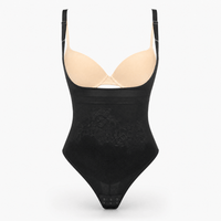 Luna Rune Black / S Firm-Control Thong-Back Bodysuit