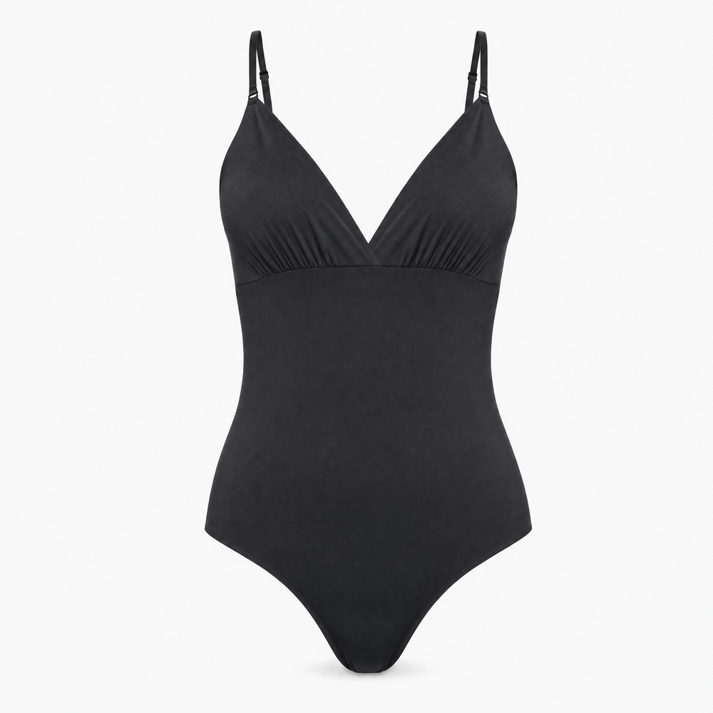 Luna Rune Black / S High-Waist V-Neck Shaping Bodysuit
