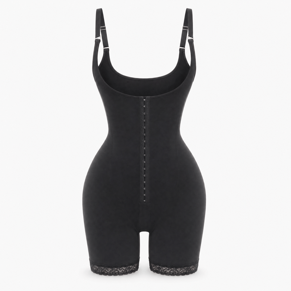 Luna Rune Black / S Hook-Eye High-Compression Bodysuit