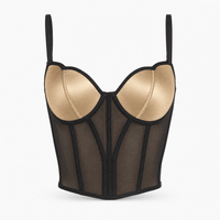 Luna Rune Black / S Structured Panel Lace-Up Corset