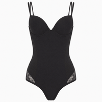 Luna Rune Black / S Underwired Lace-Detail Bodysuit