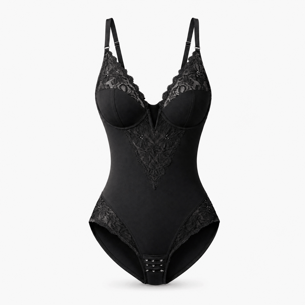 Luna Rune Black / XS Hourglass-Shaping Lace Bodysuit