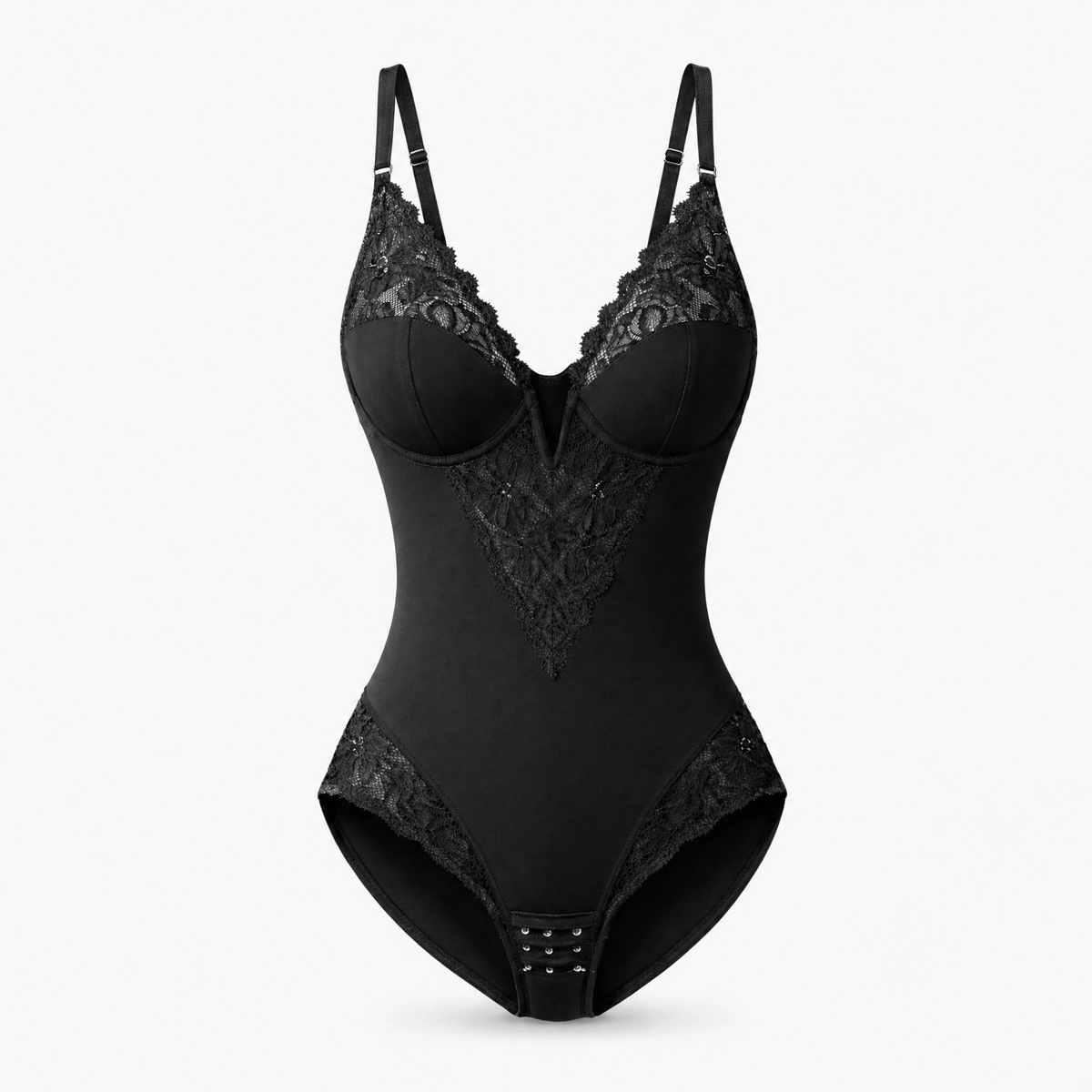 Luna Rune Black / XS Hourglass-Shaping Lace Bodysuit