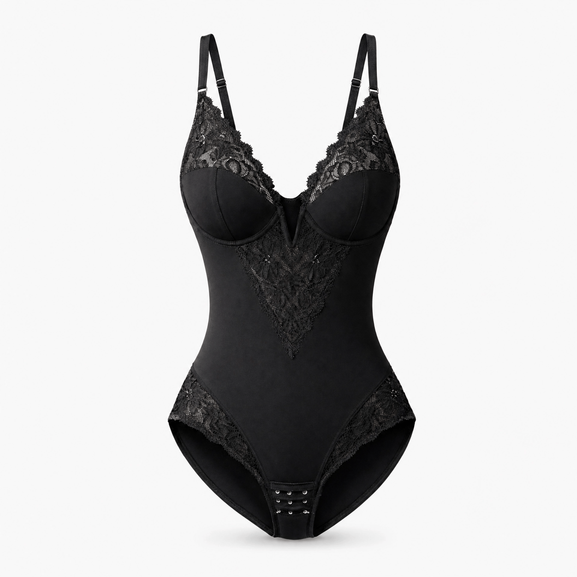 Luna Rune Black / XS Hourglass-Shaping Lace Bodysuit