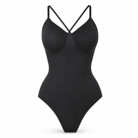 Luna Rune Black / XS Tummy-Control Criss-Cross Bodysuit