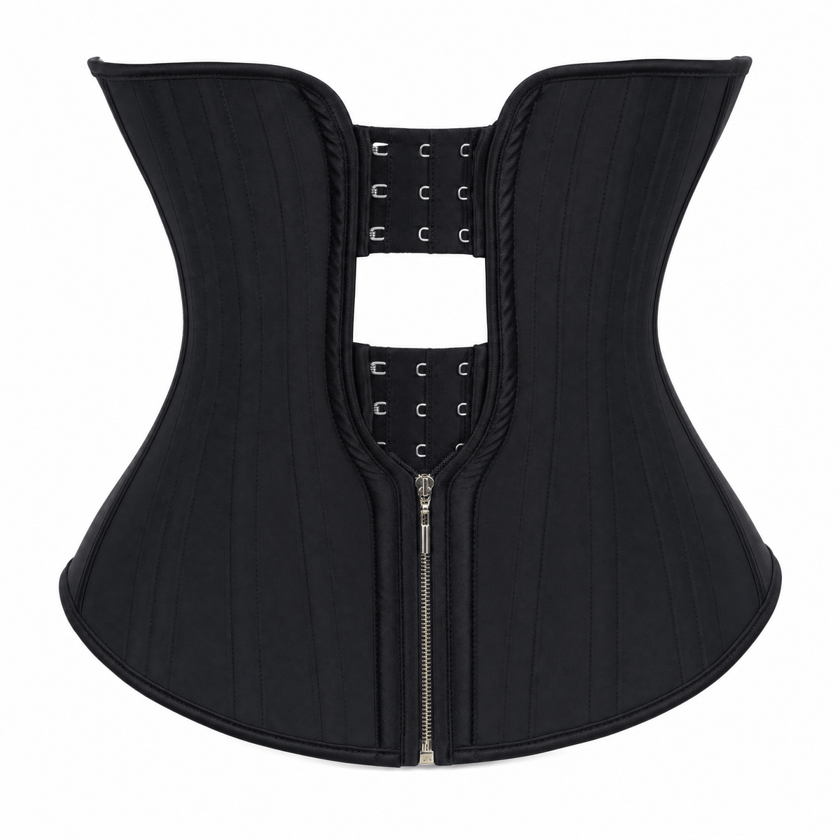 Luna Rune Black / XS Zip-Up Hook-Eye Boned Corset