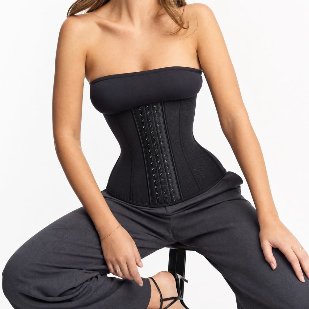 Luna Rune Boned Firm-Control Hook-Eye Waist Trainer