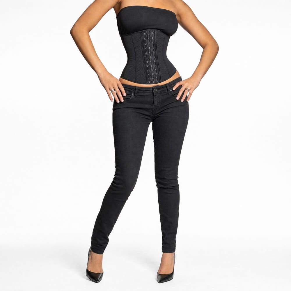 Luna Rune Boned Firm-Control Hook-Eye Waist Trainer