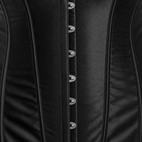 Luna Rune Boned Front-Closure Hook-Eye Corset
