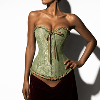 Luna Rune Boned Hook-Eye Closure Corset