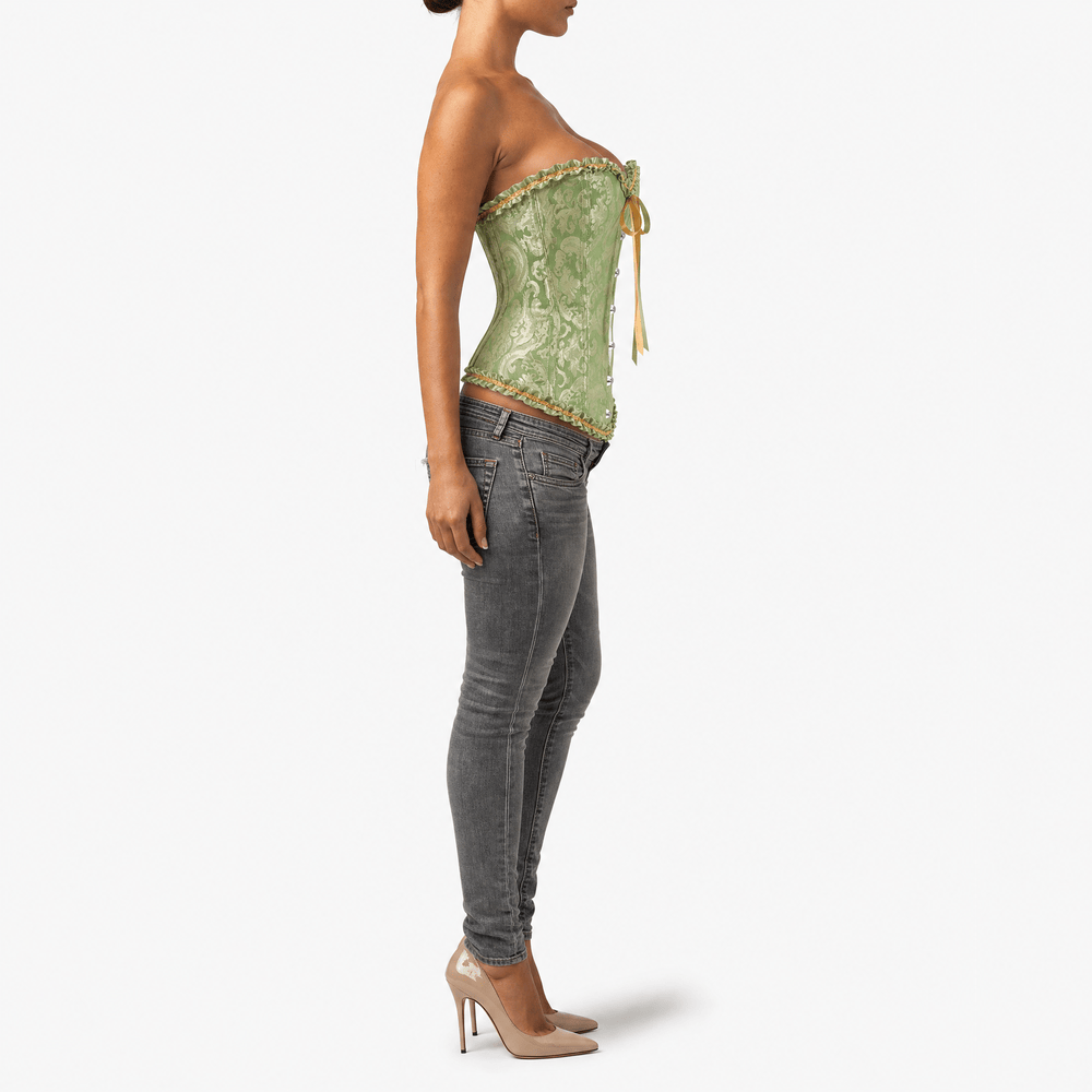 Luna Rune Boned Hook-Eye Closure Corset