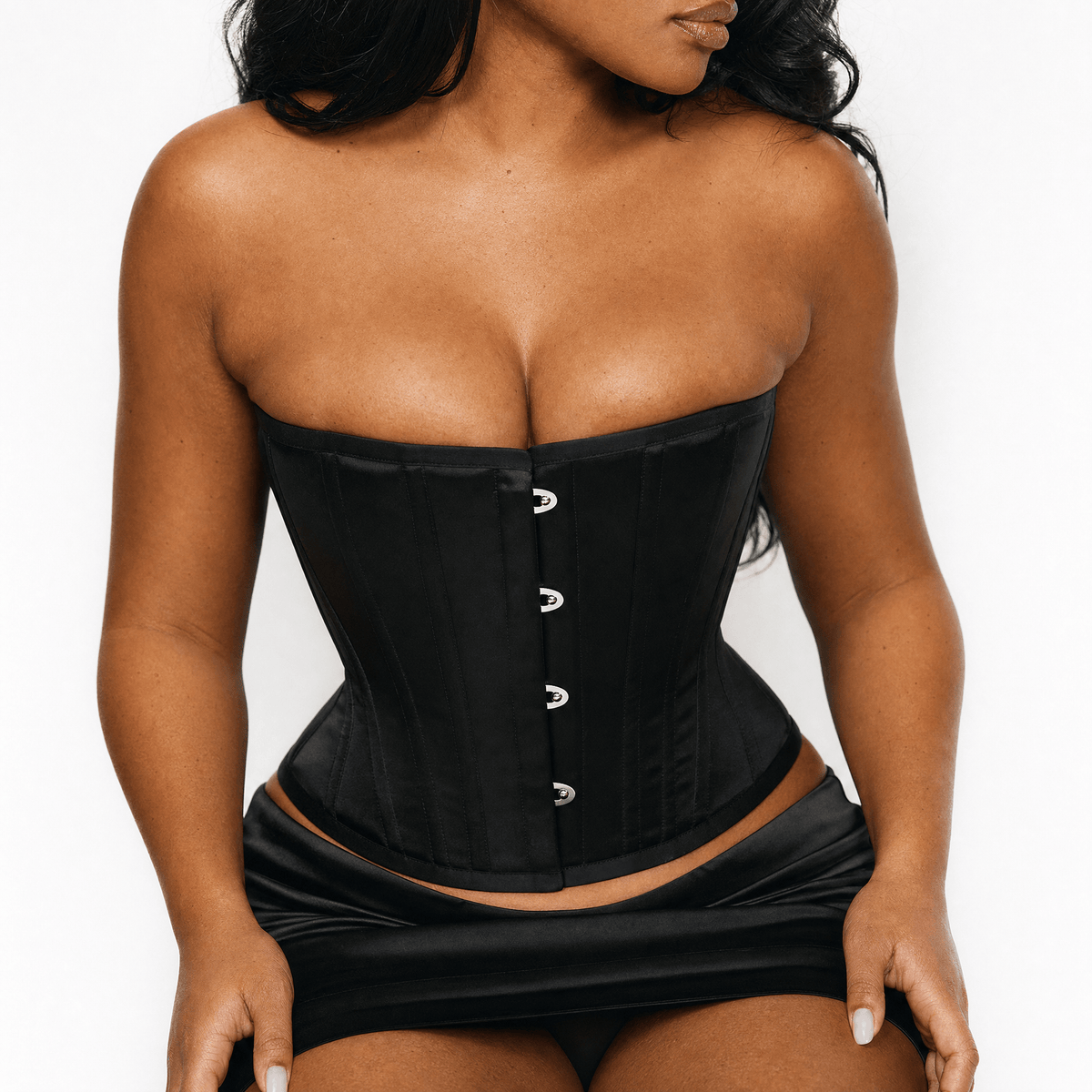 Luna Rune Boned Hook-Eye Firm Corset