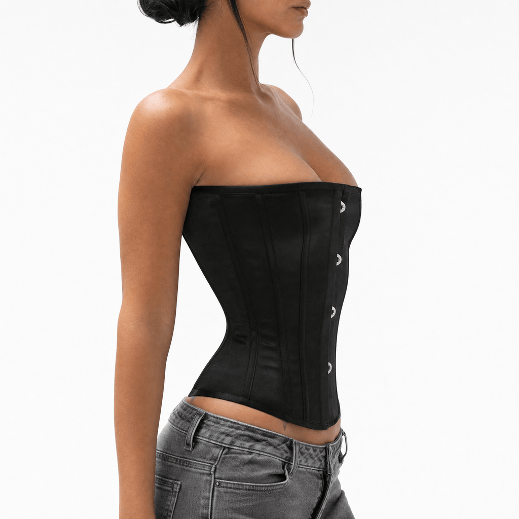 Luna Rune Boned Hook-Eye Firm Corset