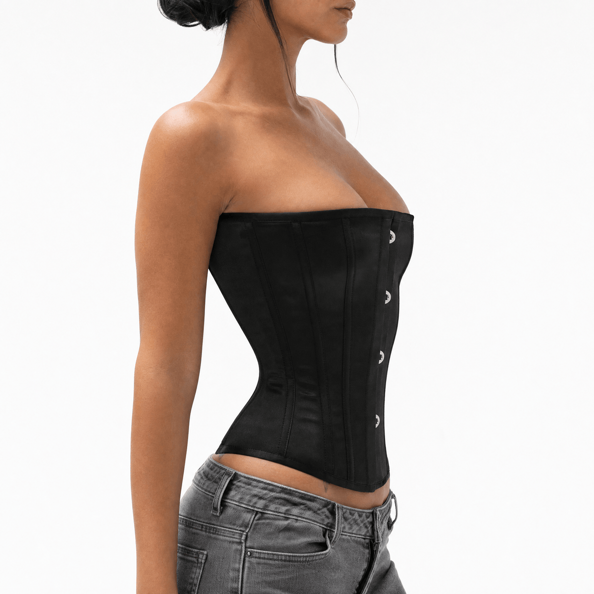 Luna Rune Boned Hook-Eye Firm Corset