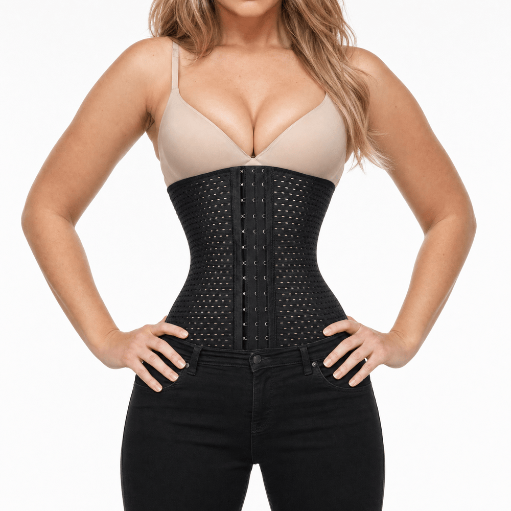 Luna Rune Boned Hook-Eye Firm-Shaping Waist Trainer