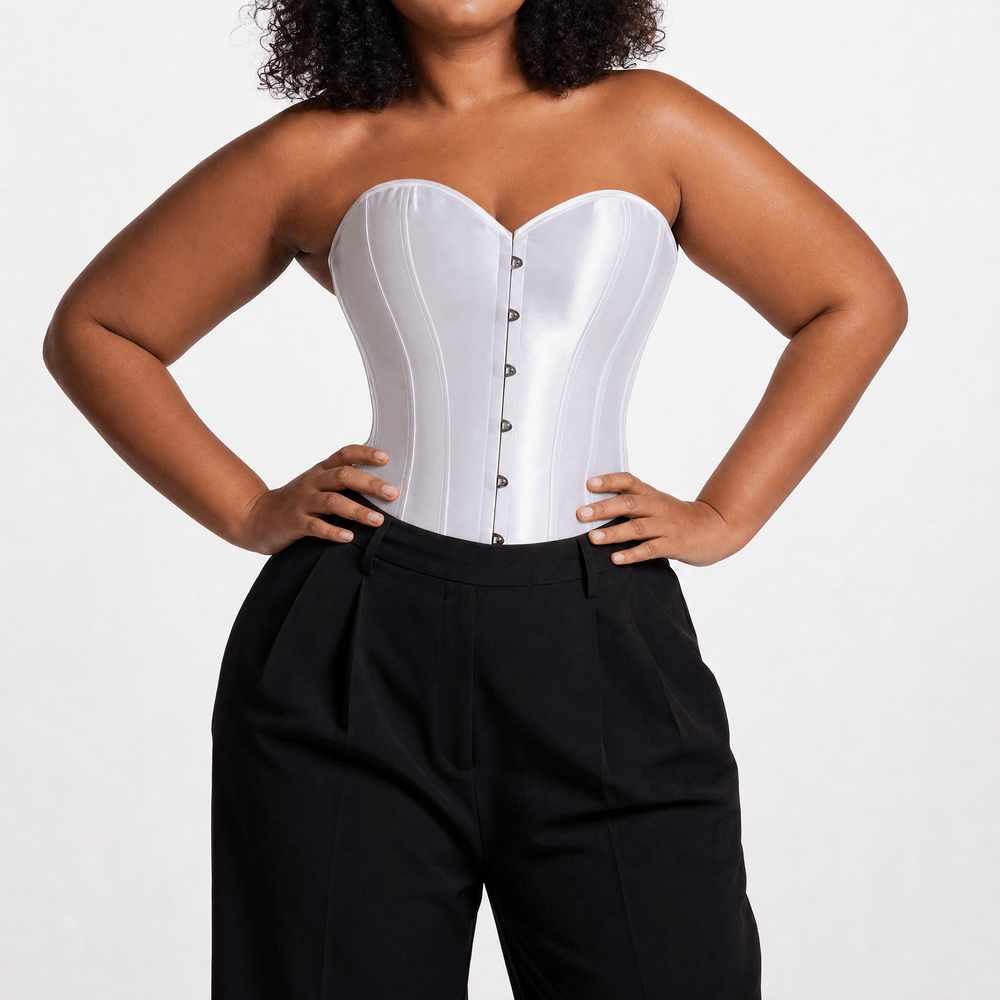 Luna Rune Boned Hook-Eye Front-Closure Corset