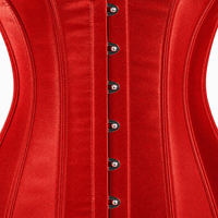 Luna Rune Boned Hook-Eye Plunge Lace-Up Corset