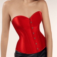 Luna Rune Boned Hook-Eye Plunge Lace-Up Corset
