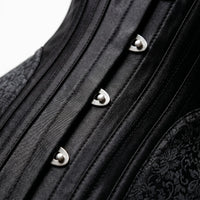 Luna Rune Boned Hook-Eye Waist Corset