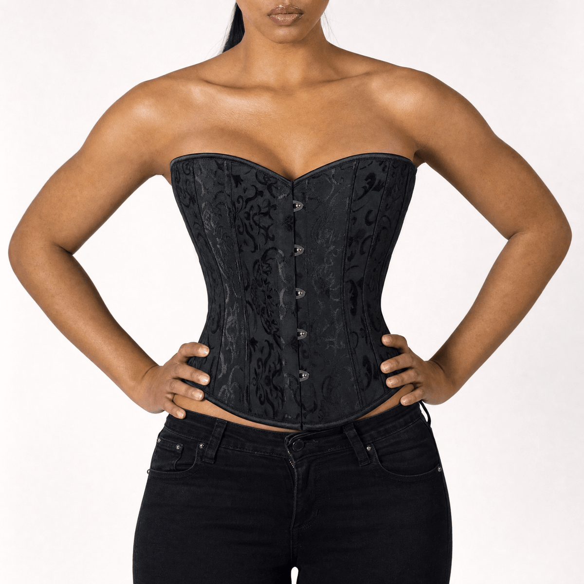 Luna Rune Boned Lace-Up Cincher Corset