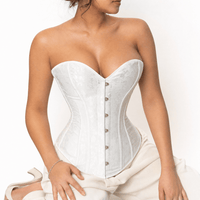 Luna Rune Boned Lace-Up Front Hook-Eye Corset