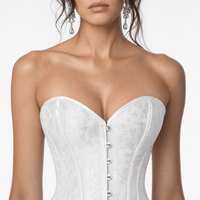 Luna Rune Boned Lace-Up Front Hook-Eye Corset