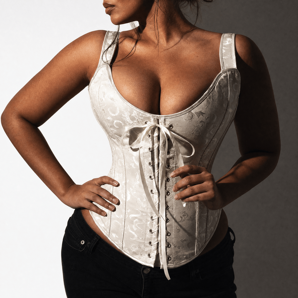 Luna Rune Boned Lace-Up Shaping Corset