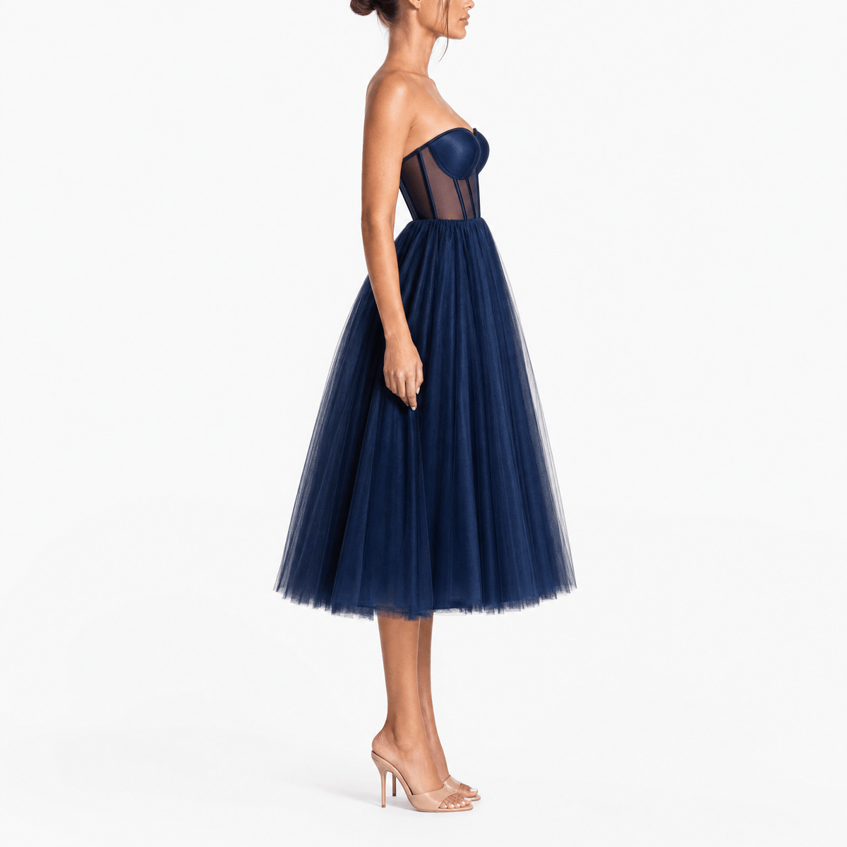 Luna Rune Boned Lace-Up Structured Corset Dress