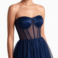 Luna Rune Boned Lace-Up Structured Corset Dress