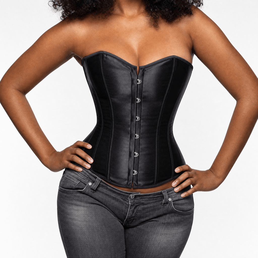 Luna Rune Boned Lace-Up Waist-Cinching Corset