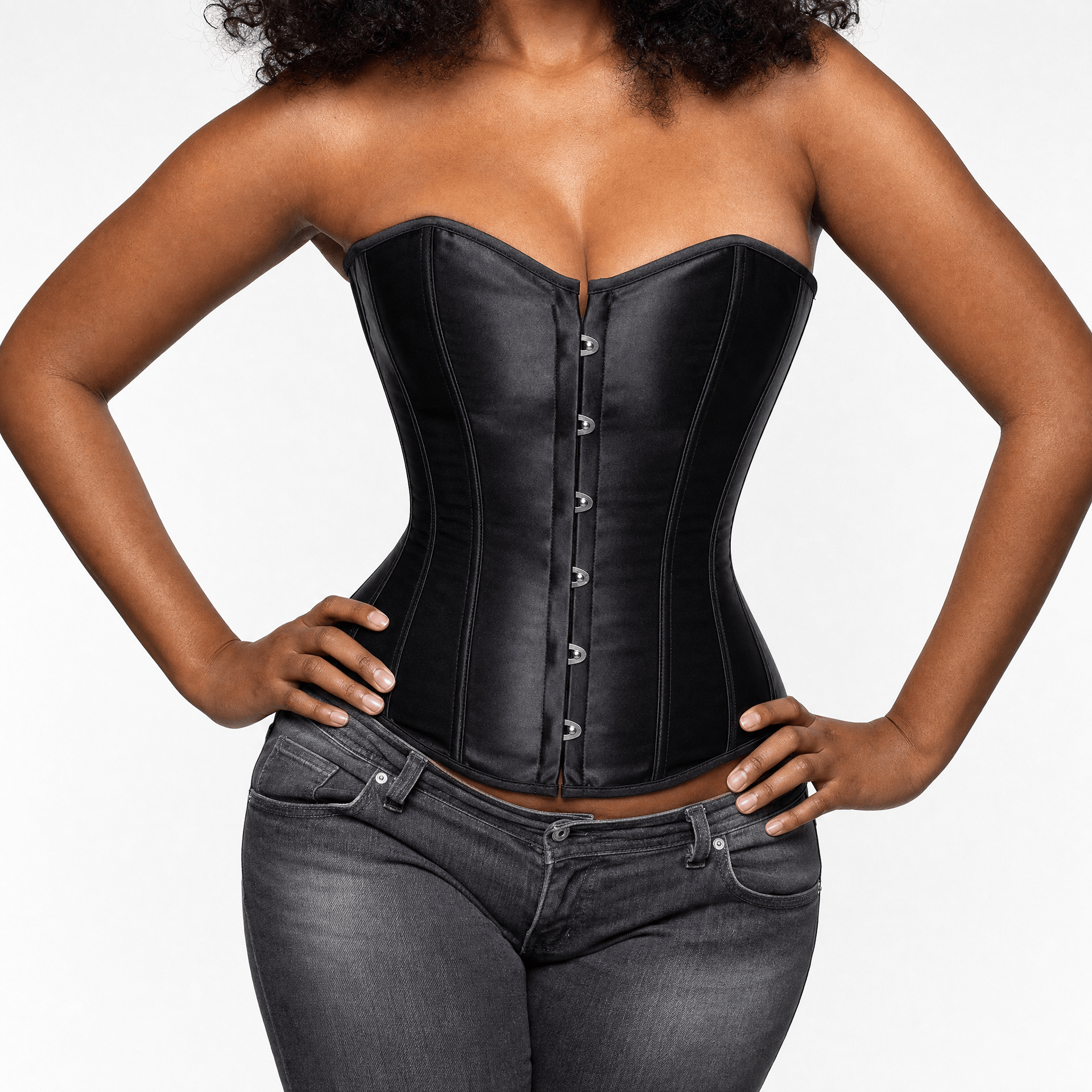 Luna Rune Boned Lace-Up Waist-Cinching Corset