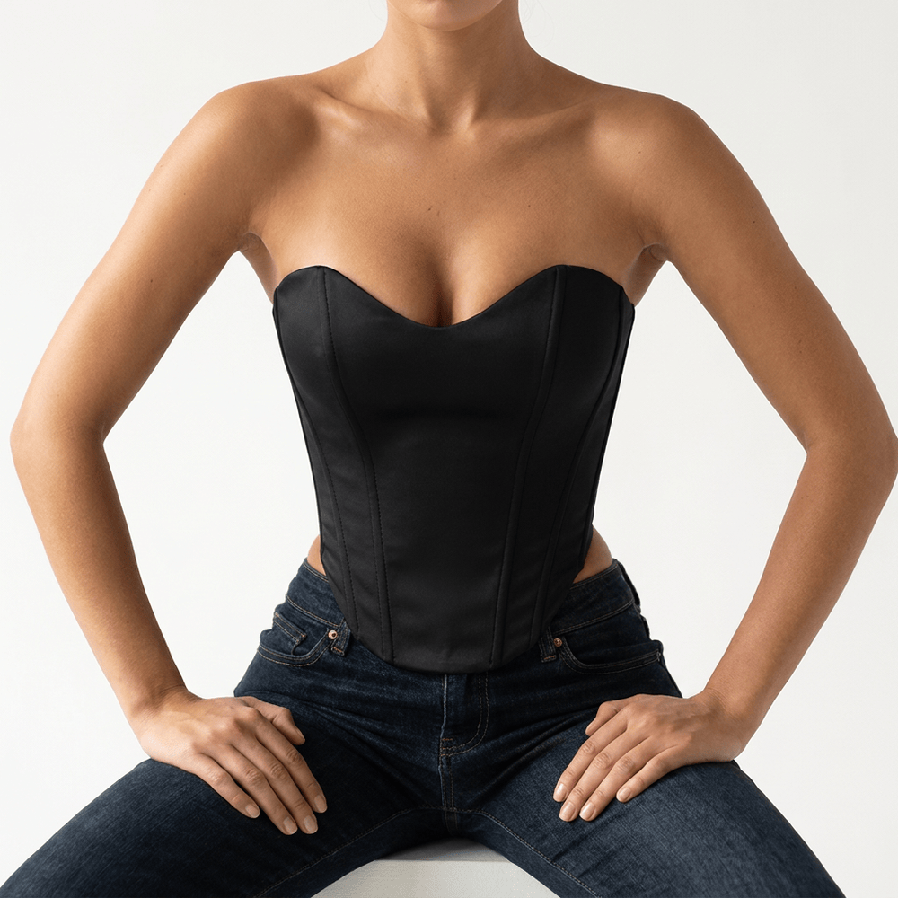 Luna Rune Boned Lace-Up Waist-Training Corset