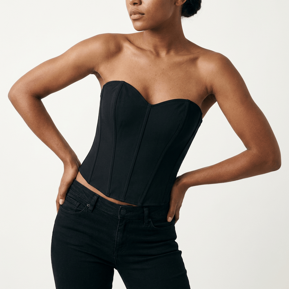 Luna Rune Boned Lace-Up Waist-Training Corset