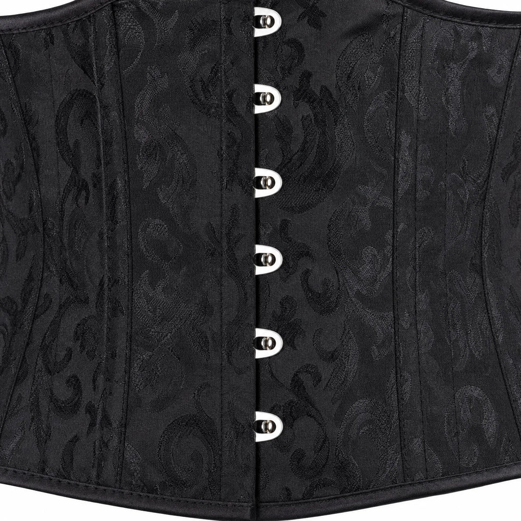 Luna Rune Boned Lace-Up Zip-Detail Corset