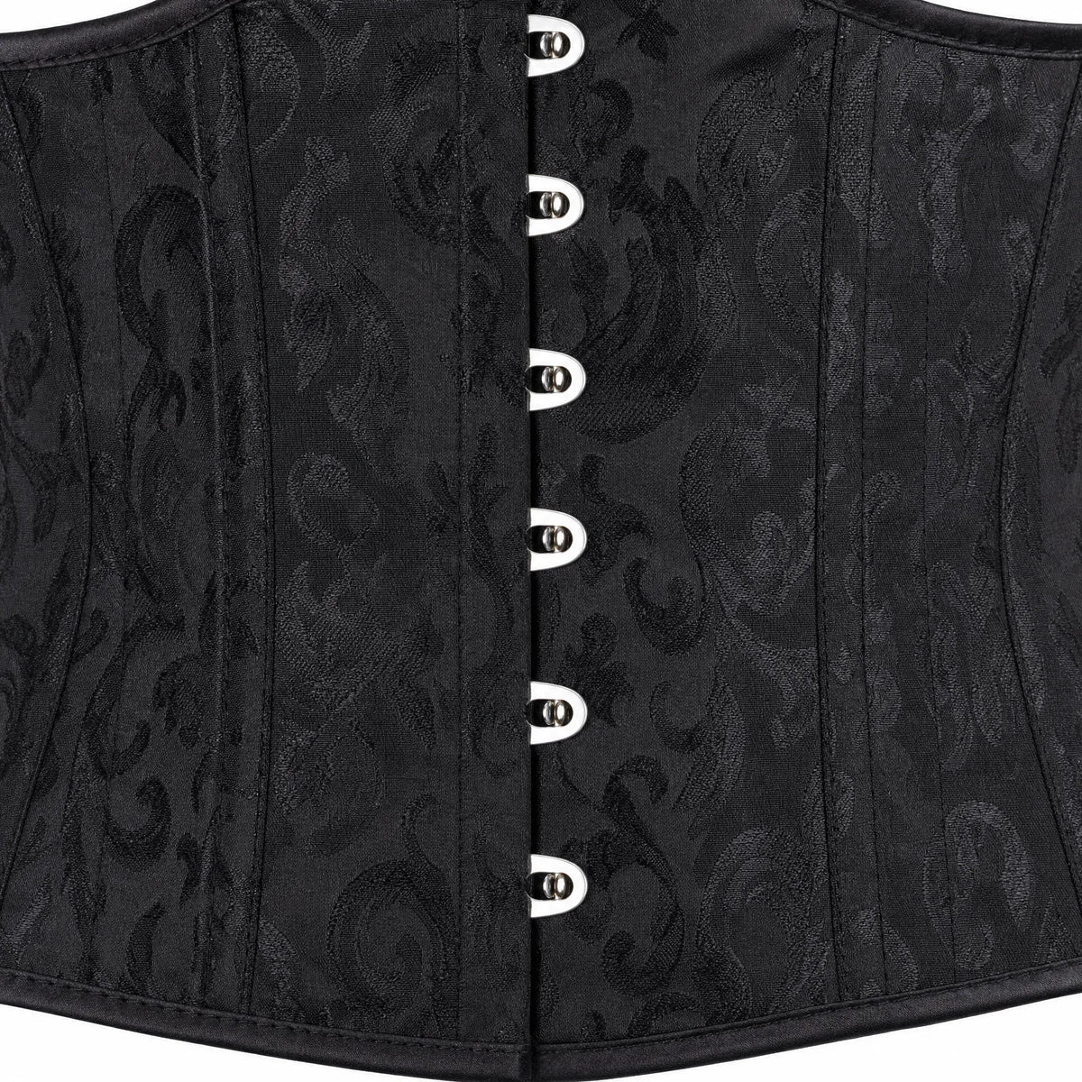 Luna Rune Boned Lace-Up Zip-Detail Corset