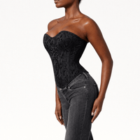 Luna Rune Boned Lace-Up Zip-Up Corset