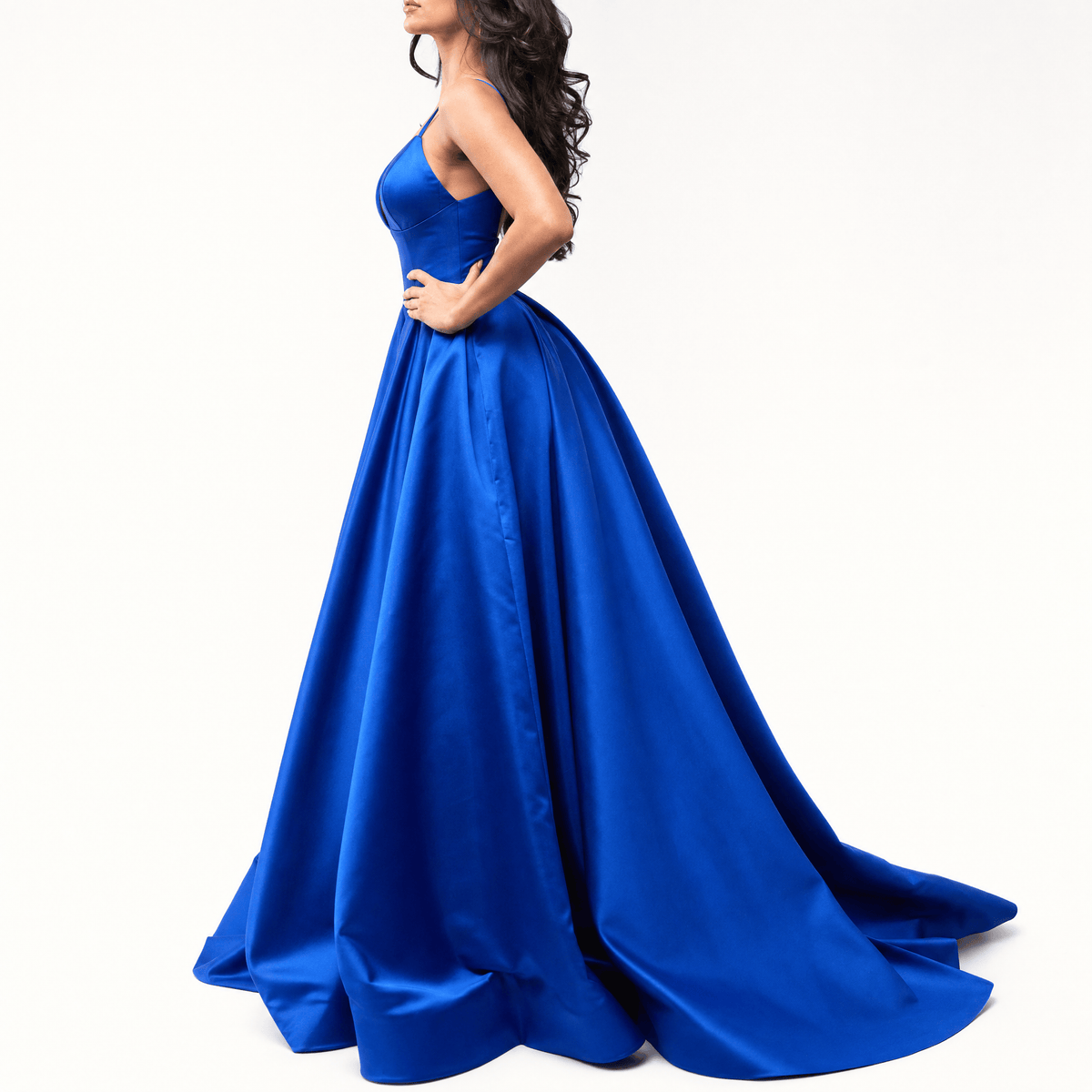 Luna Rune Boned Ruched Wedding Corset Dress