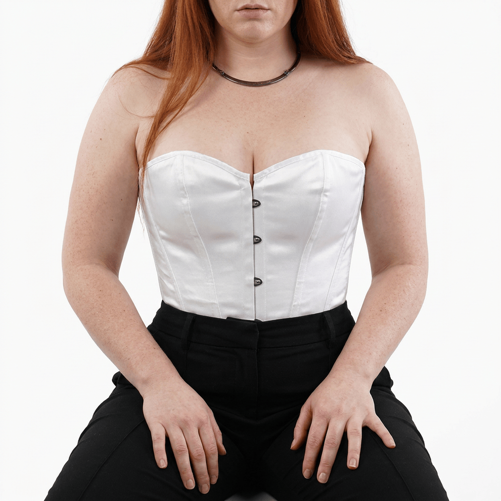 Luna Rune Boned Strapless Lace-Up Corset